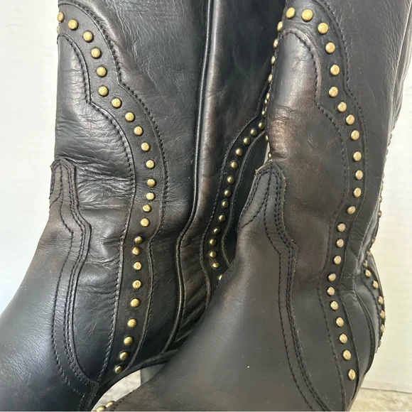 Idyllwind Walk This Way Studded Snip Toe Western Boot Black Tall Shaft Women 8.5 - Picture 12 of 16